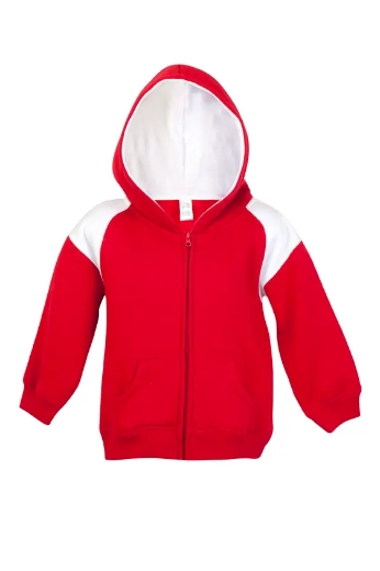 Picture of RAMO, Kids Contrast Panel With Zipper Hoodie